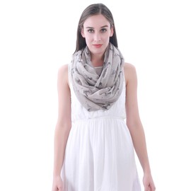 German Shorthaired Pointer Dog Print Women's Infinity Scarf Lightweight (Beige)