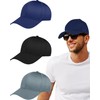 Yahenda 3 Pcs XXXL Oversize Baseball Cap 23.6-26.8 Inches Adjustable