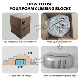 Asweets 4 in 1 Foam Climbing Blocks for Toddlers, Indoor Soft Climb and Crawl Play Climbing Toys for Creativity & Imagination, (Linen-Blue-Pink)