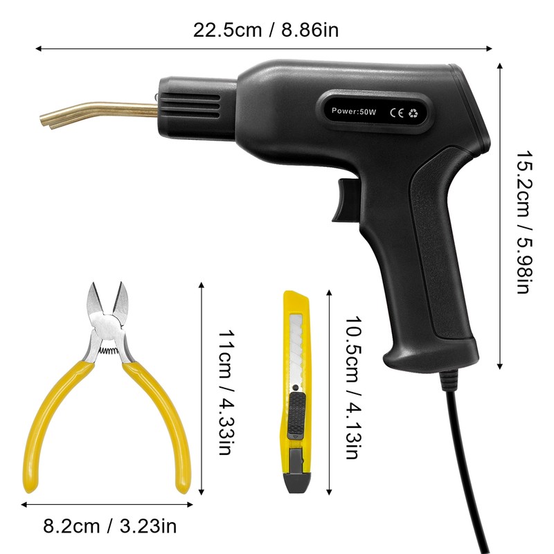 Plastic Welding Machine Car Bumper Repair Kit, 50W Garage Tools