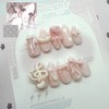 Kirakira Pink ˚˖Դ໋✧˚⋆ Handmade Nail Tips - Almond Egg /