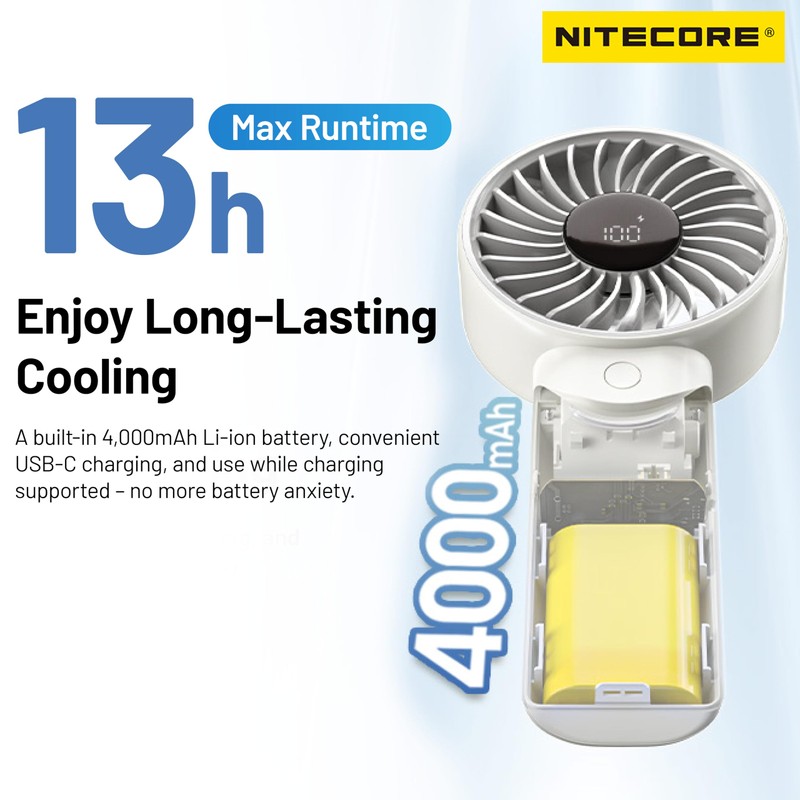 Nitecore NEF03 Pro Portable Foldable Handheld Fan