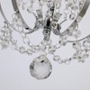 riomasee Mini Chandelier Modern Chrome Crystal Ceiling Light Fixture 1-Light