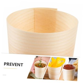 PACKOVE 40Pcs Biodegradable Wooden Drinking Cups Lightweight Round Wood Mugs for Outdoor Tableware Kitchen Use Party Snacks Dessert Serving