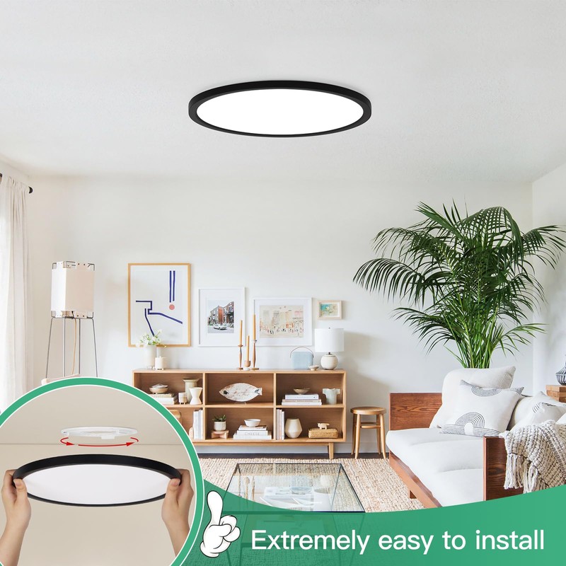 Brightever 12 Inch 6 Pack LED Ceiling Light Flush Mount,