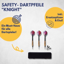 BEST SPORTING Safety Darts Knight Pack of 3 Soft Darts with Brass Sleeve Weight: 14 g