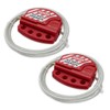 Bwintech 2 Pcs Red Adjustable Lockout Tagout Steel Cable for