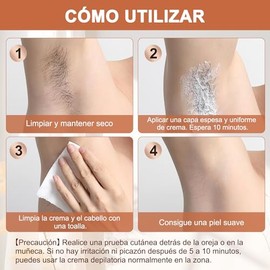 LUSCOR Crema depilatoria para mujeres y hombres Gel depilatorio de bikini sin dolor Loción depilatoria para vello no deseado, todo tipo de piel 2pcs（120 ml / 4,06 oz）