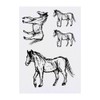 4 x 'Horse' Temporary Tattoos - Water Resistant, Skin-Safe, Non-Toxic