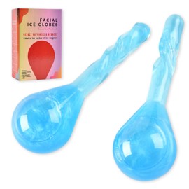 Ice Globes für das Gesicht 2 Stück, Eisroller Kühlkugeln für das Gesicht, Gesichtsmassager Ice Globes für tägliche Schönheit, strafft die Haut, reduziert Schwellungen und Falten, Quicksand Blau