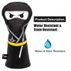 Wooden Golf Headcovers 3 Wooden Headcovers Hybrid Headcover Embroidery Ninja