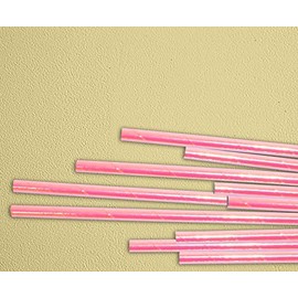 Pomp Pink Iridescent 100% Biodegradable Decorative Paper Straws (100 Count) | Long Lasting Premium Quality & Eco-Friendly Standard Size Drinking Straws | The Perfect Finishing Touch For Any Occasion