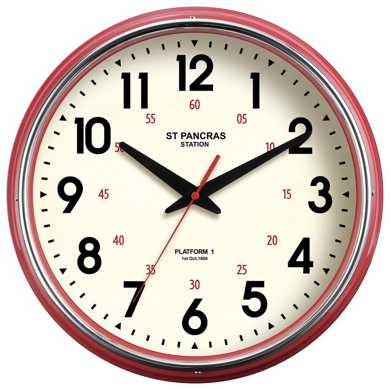 Wall Clock Metal 12.4" Countryside Style Wall Clocks Retro Vintage