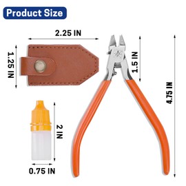 WISEPRO 4.7 Inch Model Nipper, Plastic Model Nippers with Sharp Thin Single Edge & Leather Cover, Model Sprue Cutter Tool Kit for Gundam Building Repairing and Fixing