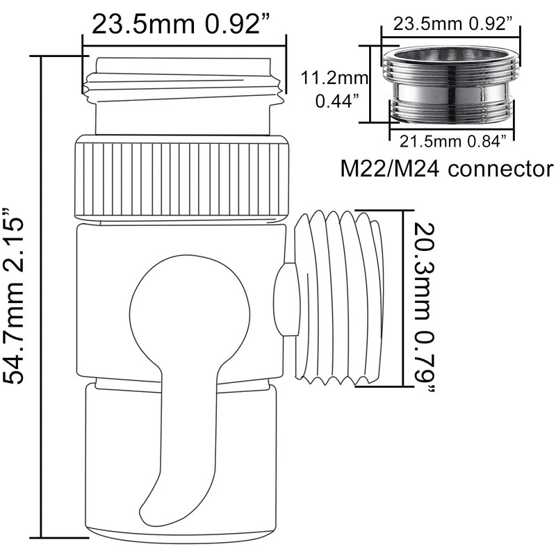 Ciencia SUS304 Stainless Steel Diverter Kitchen Tap or Bathroom Faucet