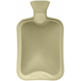 HUBIBUBI Large 2L Hot Water Bottle Natural Warmer Rubber (Cream, 2 Litre)