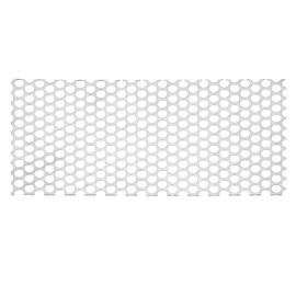 PATIKIL 11.8" x 5.9" Perforated Metal Sheets, 19Ga 0.39" Round Hole 304 Stainless Steel Mesh Stagger Expanded Perforated Metal Plate for Ventilation Grill Security Grates