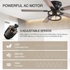 Breezary 52 Inch Flush Mount Farmhouse Rustic Ceiling Fan with