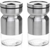 Salt and Pepper Shakers Set with Adjustable Pour Holes by