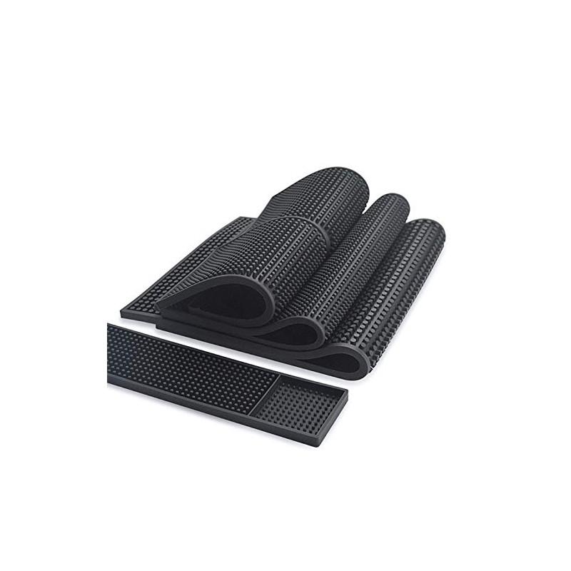 Rubber Service Bar Mat, Anti-slip12" x 6" Rubber Bar Spill