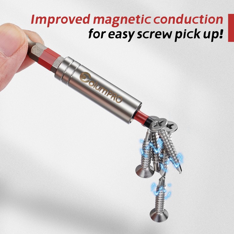 ColumPRO Magnetic Bit Holder Set, 3PCS 60mm Drill Bit Holders