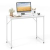 Tangkula Computer Laptop Desk, Heavy Duty Metal Frame Writing Desk,