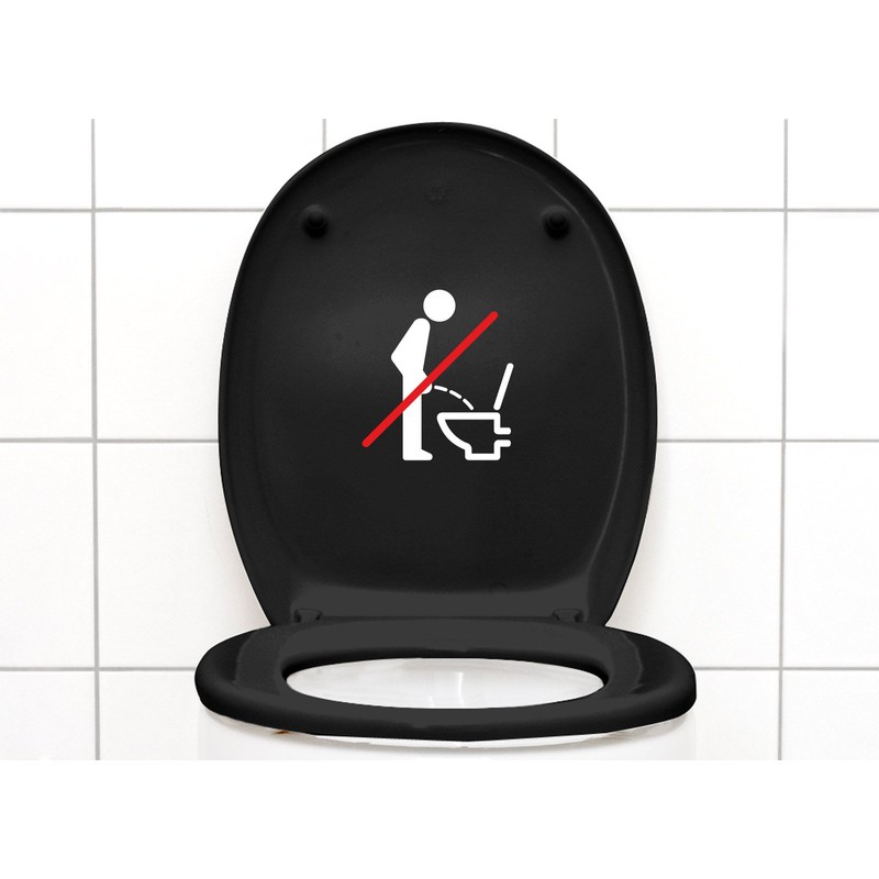Toilet Sticker Sit Down to Pee Sign120 Pictogram,