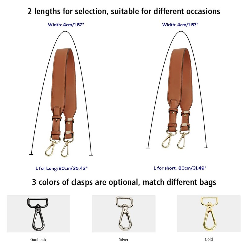 Purse Strap Adjustable Bag Strap Crossbody Straps for Purses Gold