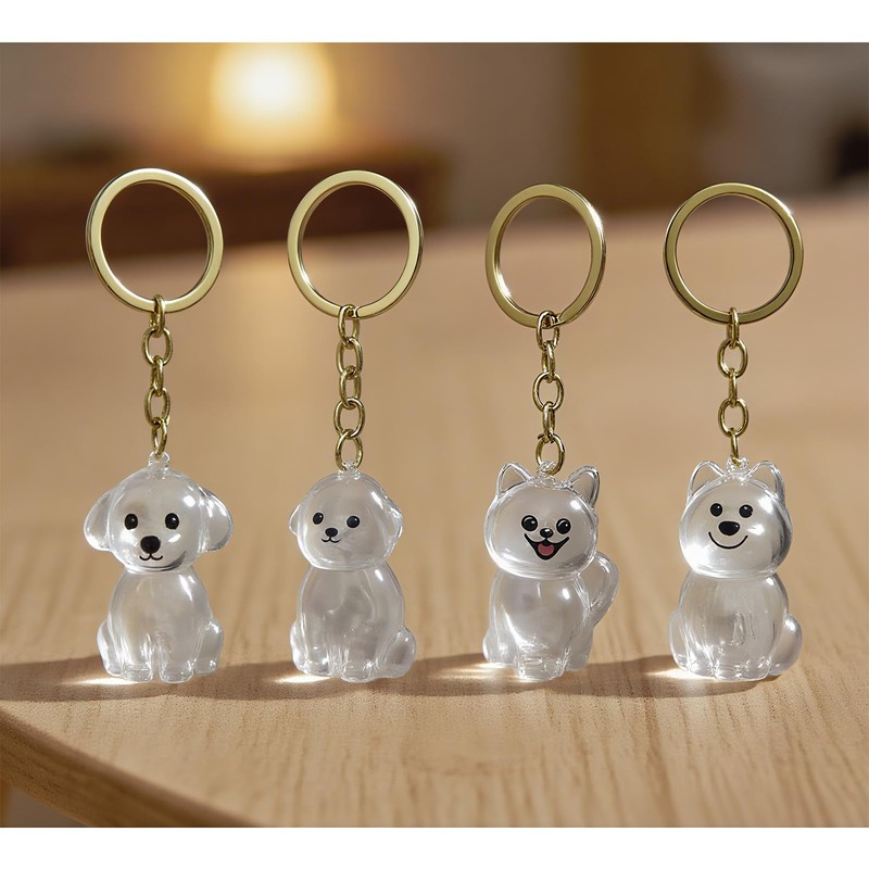 4 Pack Dog Hair Keychain | Set for pet -