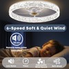 Fszdorj 20'' Ceiling Fan with Light, Upgraded Low Profile Fan,