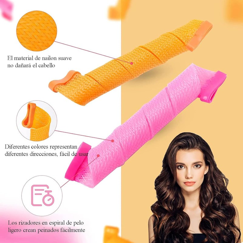 Rizadora para cabello 20 piezas Rizador mágico 45CM Ondas sin