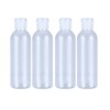 4 PC 100ml Empty Plastic Travel Bottles for Toiletries Leak Proof Squeezable Containers Travel Essentials Accessories, clear