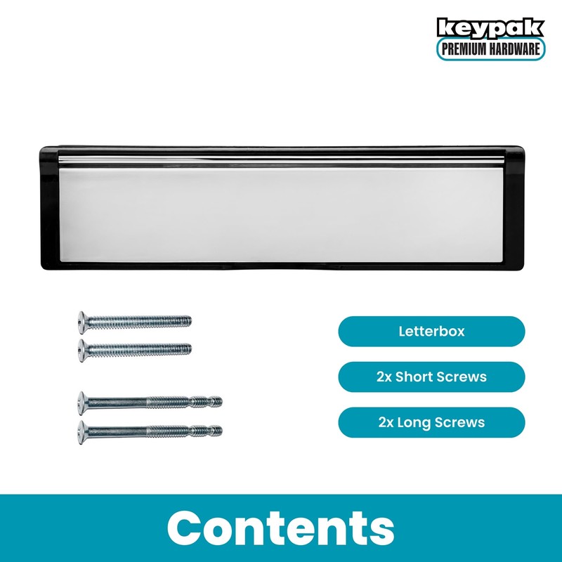 Keypak 10" (27cm) Door Letter Box - Adjustable Letterbox for