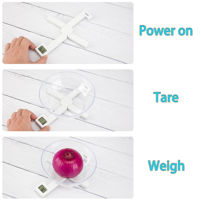 Folding Digital Kitchen Scale, Highly Accurate Compact Small Scale with