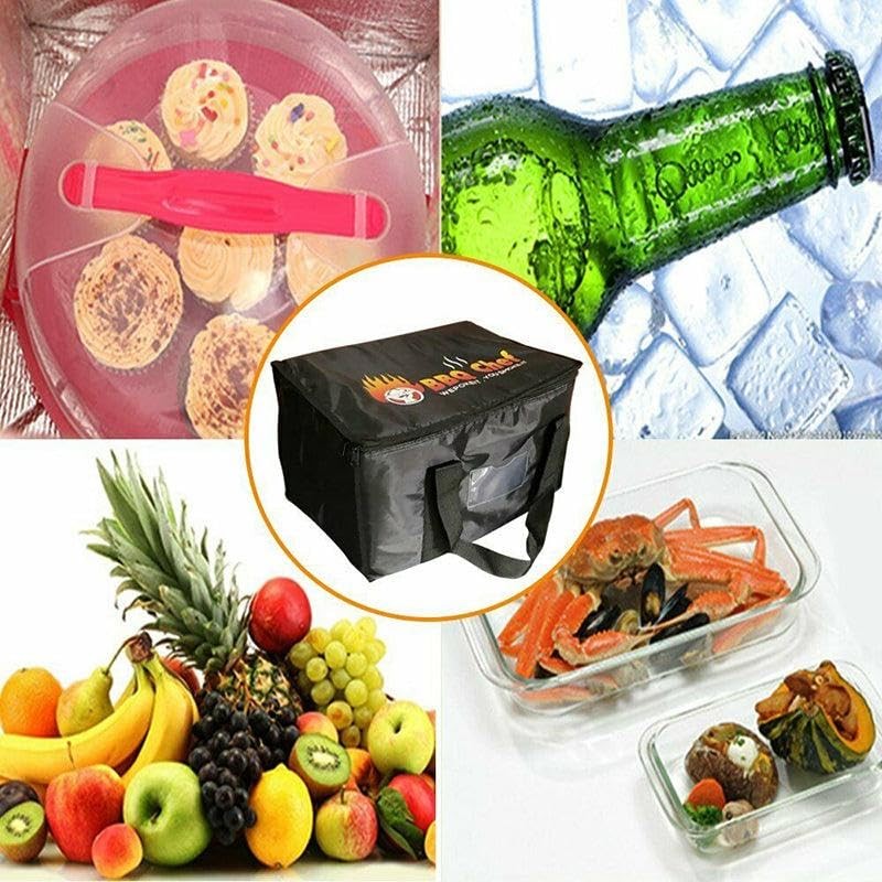 16/28/50L Insulated Food Delivery Bag Pizza Takeaway Thermal Bag Storage,