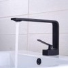 DUSJYOHRD Faucets,Deck Mounted Brass Matt Black Bathroom Sink Faucet Mixers