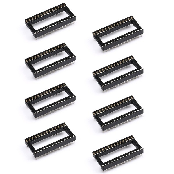 JESSINIE 8Pcs IC Socket 28P DIP 28 Wide Body IC