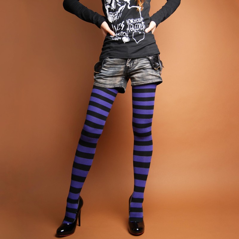 SOXXI Long Thigh-High Socks, Bordered Women's, 22-25 cm, Made in