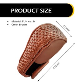 Dogary 1 PC Car Gear Shift Cover, Anti-Slip Shifter Knob Cover, Anti-Scratch Leather Stick Shift Protector, Universal Car Decoration Accessories for Truck, SUV, RV (Brown)