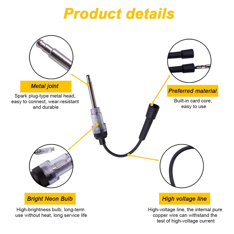 CGEAMDY Ignition System Continuity Tester, Spark Plug Tester, Inline Ignition