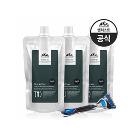 Manhurst Trouble-Free Shaving Foam Shaving Gel Shaving Gel Shaving Cream Refill 250g×3 / 맨허스트 트러블없는 쉐이빙폼 쉐이빙젤 면도젤 면도크림 리필 250g×3개