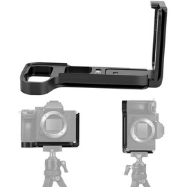 Topiky Camera Quick Release QR L-Shaped Bracket,Durable L Plate Vertical Handle Grip for Sony A7M3/A7R3/A9 Camera with 39mm AS Interface,1/4 Screw support Arca-Swiss Platform/Tripod/Rail(Black)