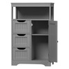 Segawe Bathroom Floor Cabinet Side Storage Organizer with 3 Drawers