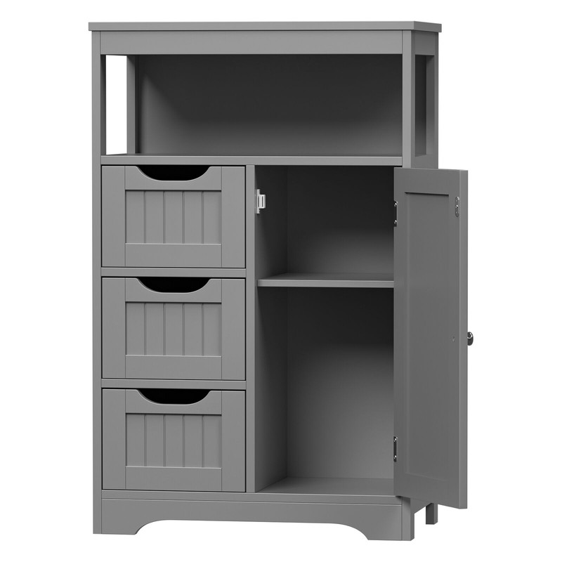 Segawe Bathroom Floor Cabinet Side Storage Organizer with 3 Drawers