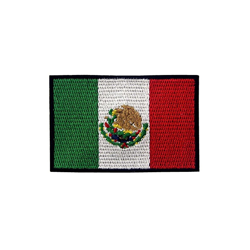 Stick Mexico Flag Embroidered Iron on/Sew on Patch