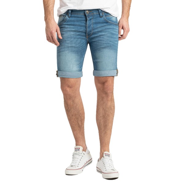 Rock Creek Men's Stretch Jeans Shorts H-374, blue
