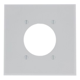 Leviton Flush Mount 2 Gang Wallplate White-609070, 80526-W, White