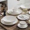 HOMBENE White Dinnerware Set 12 Piece Service for 6, Porcelain