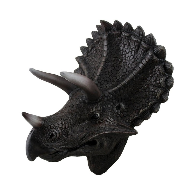 Zeckos Triceratops Trophy Wall Mounted Dinosaur Head Sculpture