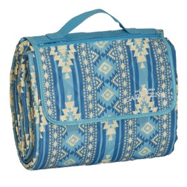 CARSTENS, INC. Easy Pack Waterproof Sandproof Picnic Blanket, Lightweight Foldable Outdoor Camping Beach Mat, Large 60"x80", Sundance Blue